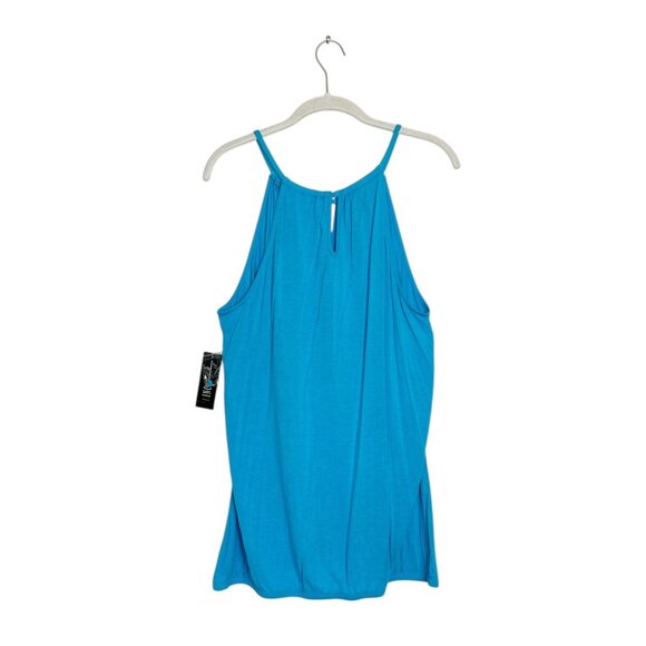 INC International Concepts Embellished Sleeveless Top Blue - Sz XL - New - Picture 2 of 6